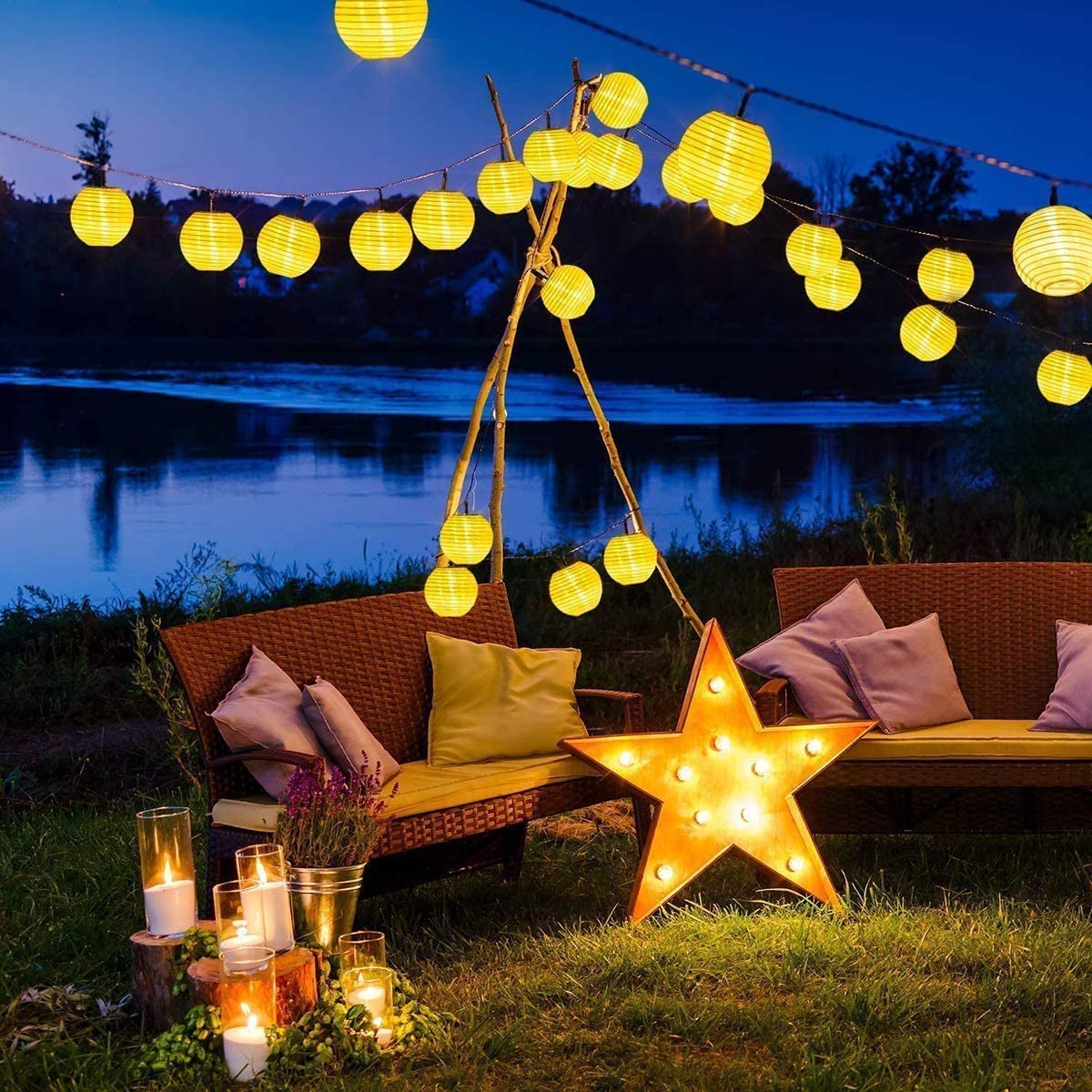 Waterproof Lantern Solar Strin - Outdoor Power For Christmas Lights ulasan dan harga
