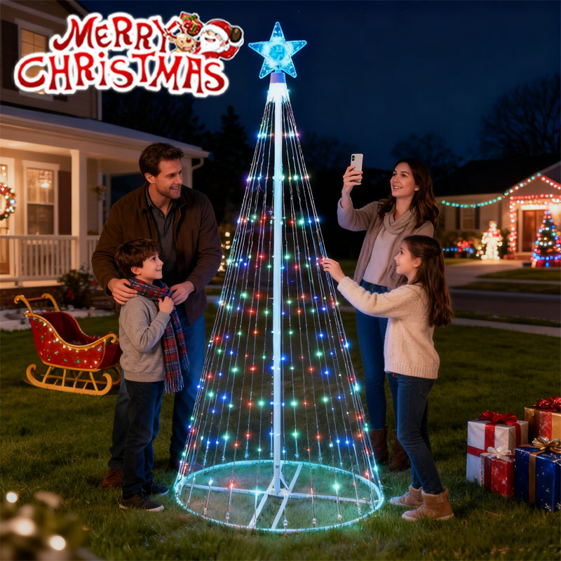 Solar-Powered LED Waterfall St - Outdoor Power For Christmas Lights ulasan dan harga