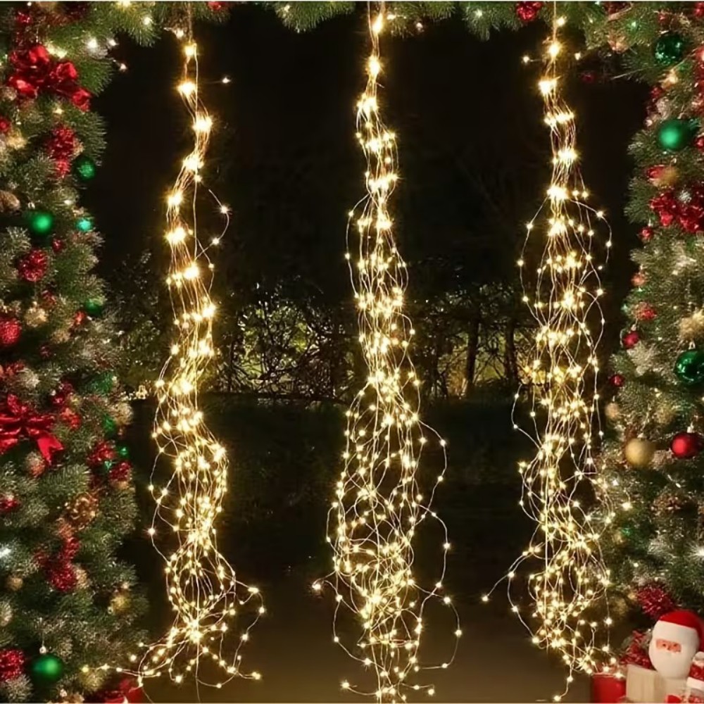 3M600LED Solar Powered Willow  - Outdoor Power For Christmas Lights ulasan dan harga
