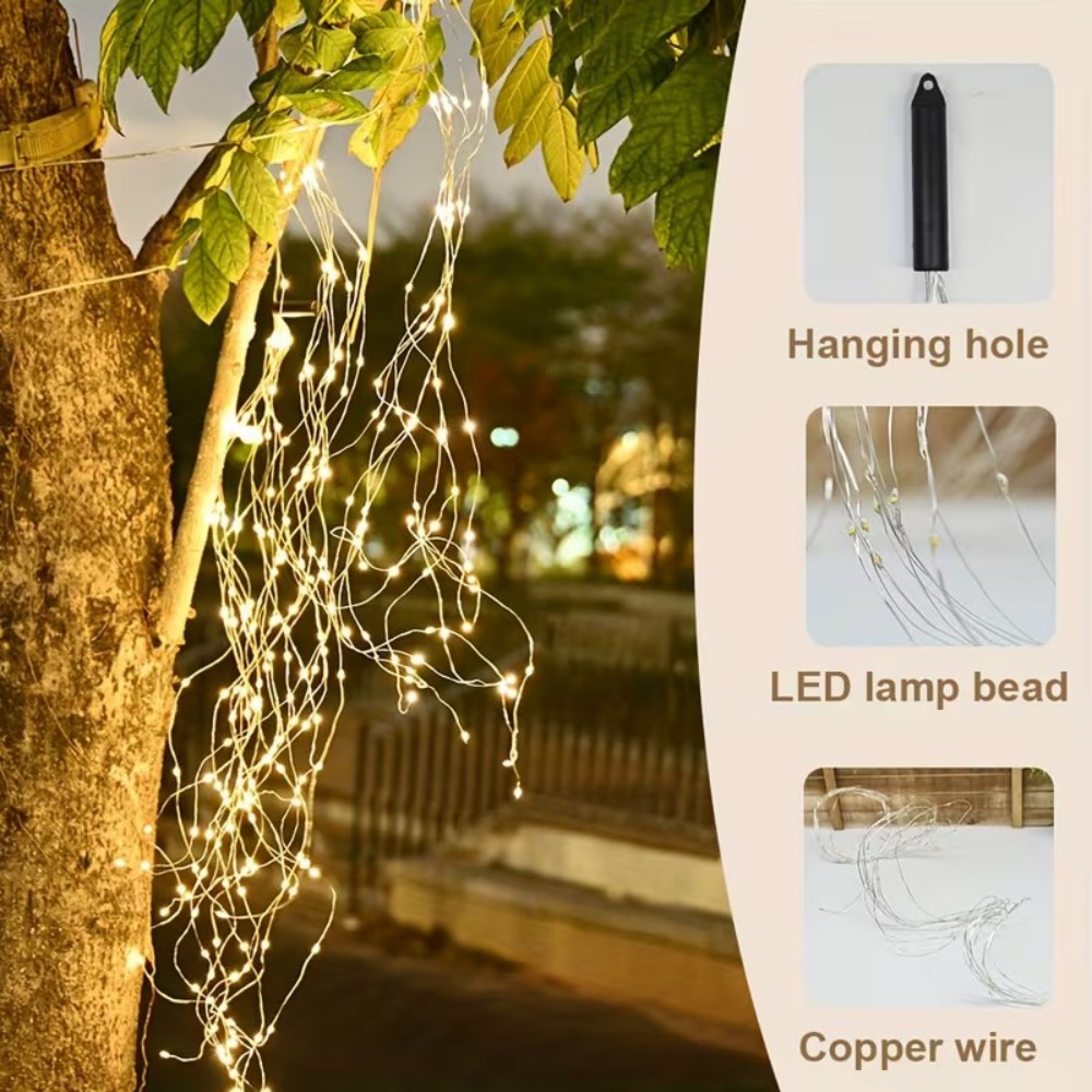 3M600LED Solar Powered Willow  - Outdoor Power For Christmas Lights ulasan dan harga
