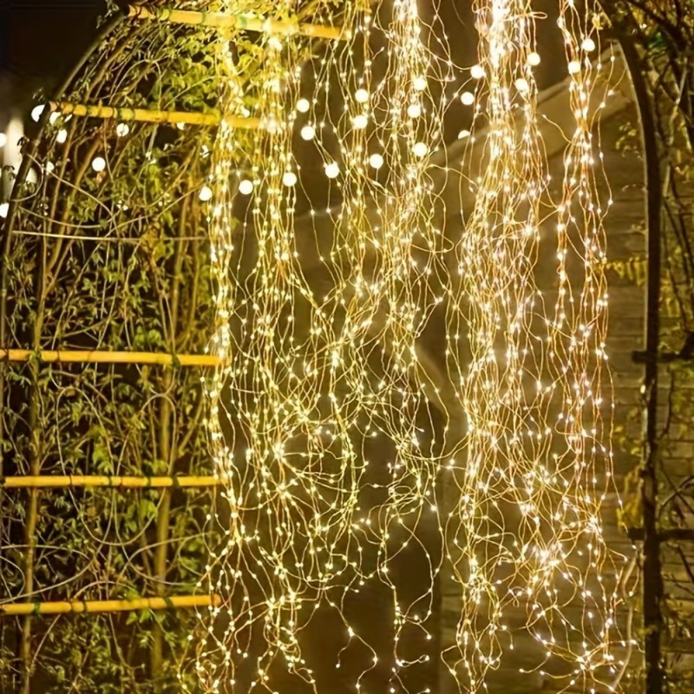 3M600LED Solar Powered Willow  - Outdoor Power For Christmas Lights ulasan dan harga