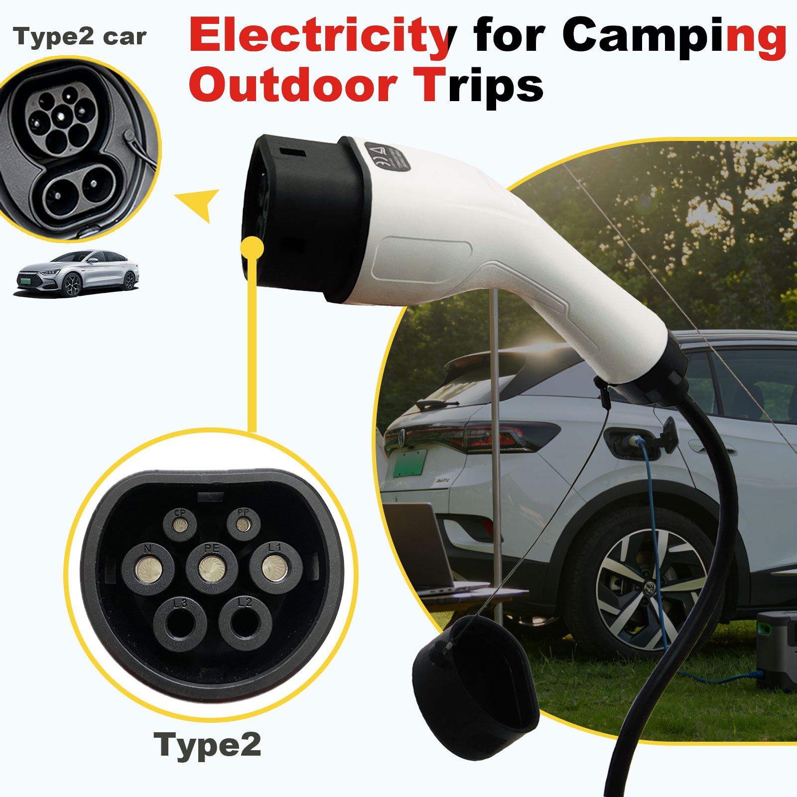 Type2 V2L Discharge Adapter 16 - Outdoor Power Module ulasan dan harga