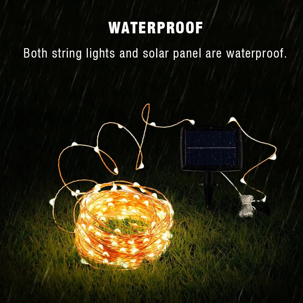 Solar String Fairy Lights 12m  - Outdoor Power For Christmas Lights ulasan dan harga