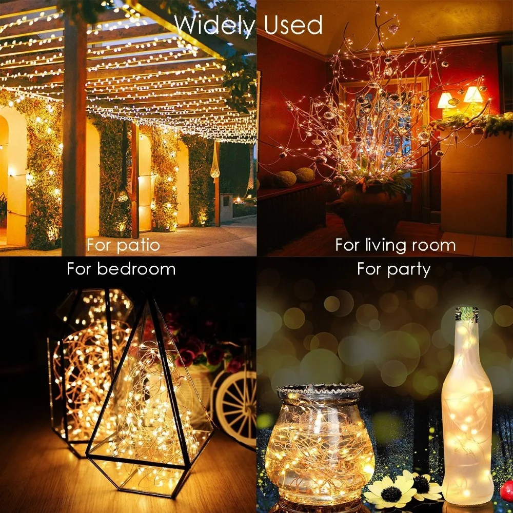 Solar String Fairy Lights 12m  - Outdoor Power For Christmas Lights ulasan dan harga