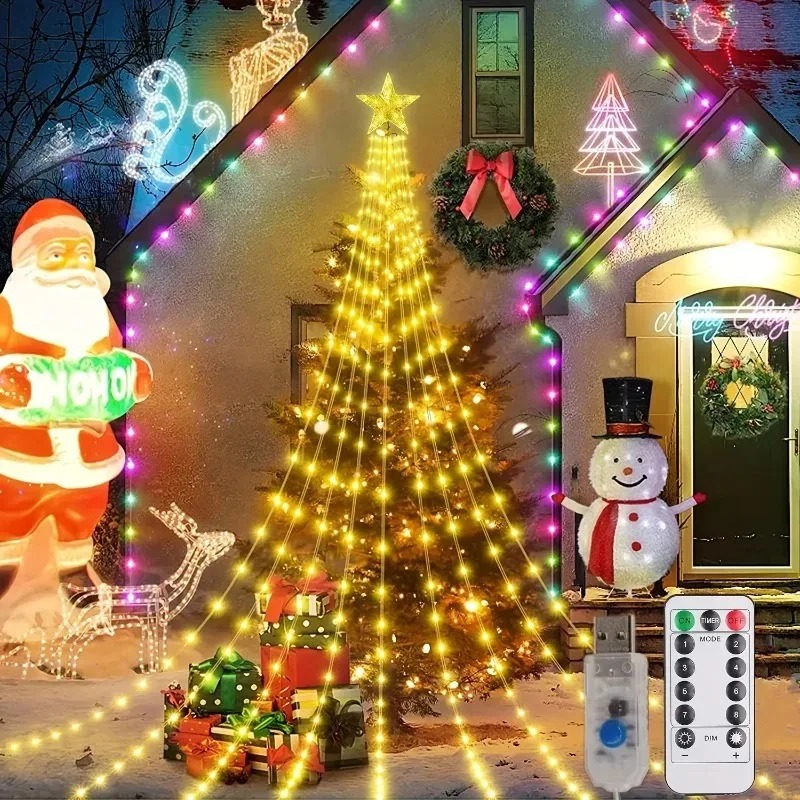 USB Powered Star Waterfall LED - Outdoor Power For Christmas Lights ulasan dan harga