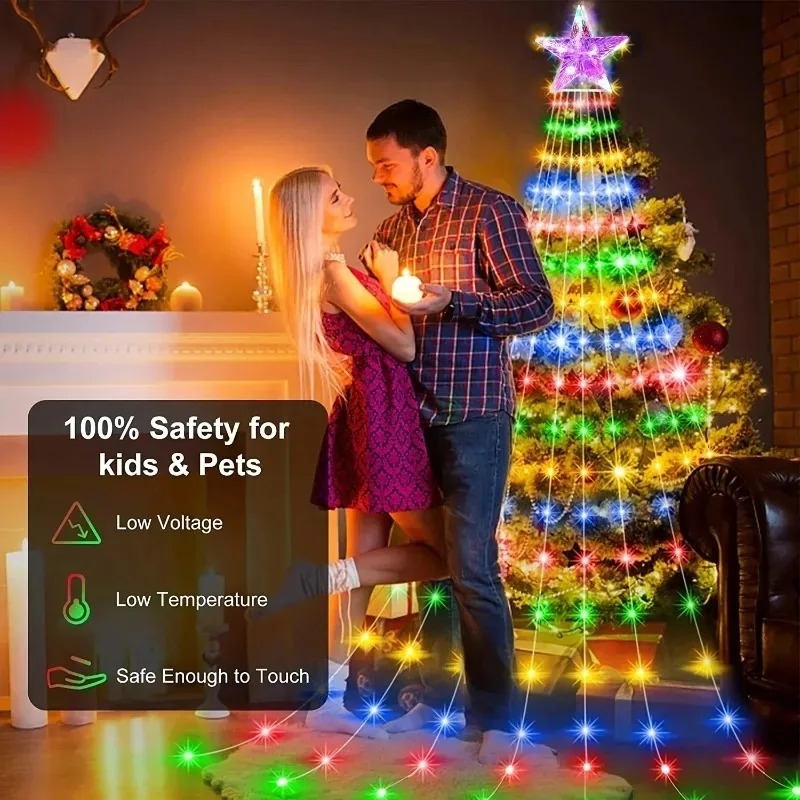 USB Powered Star Waterfall LED - Outdoor Power For Christmas Lights ulasan dan harga