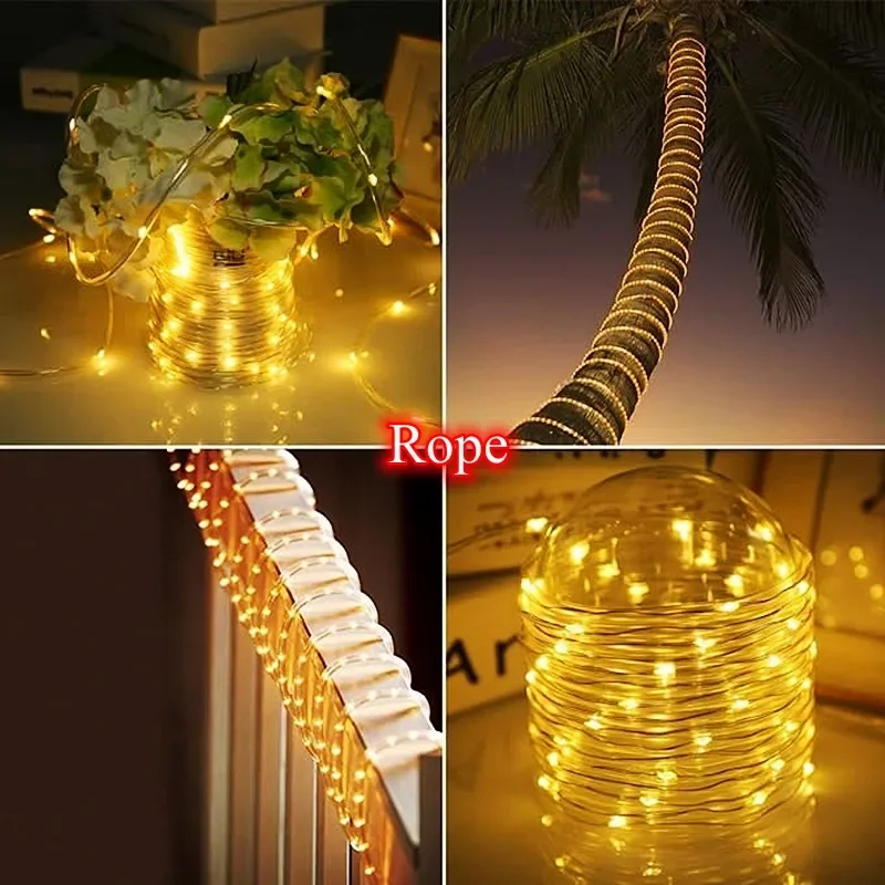 LED Solar Strip Rope Tube Fair - Outdoor Power For Christmas Lights ulasan dan harga