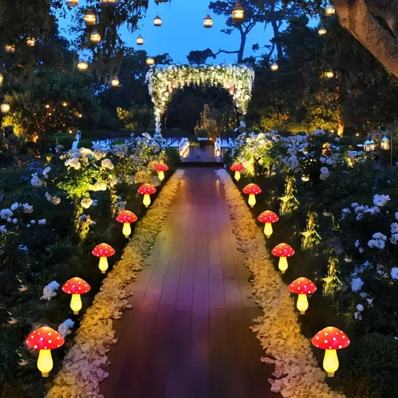 Solar-Powered LED Mushroom Lig - Outdoor Power For Christmas Lights ulasan dan harga