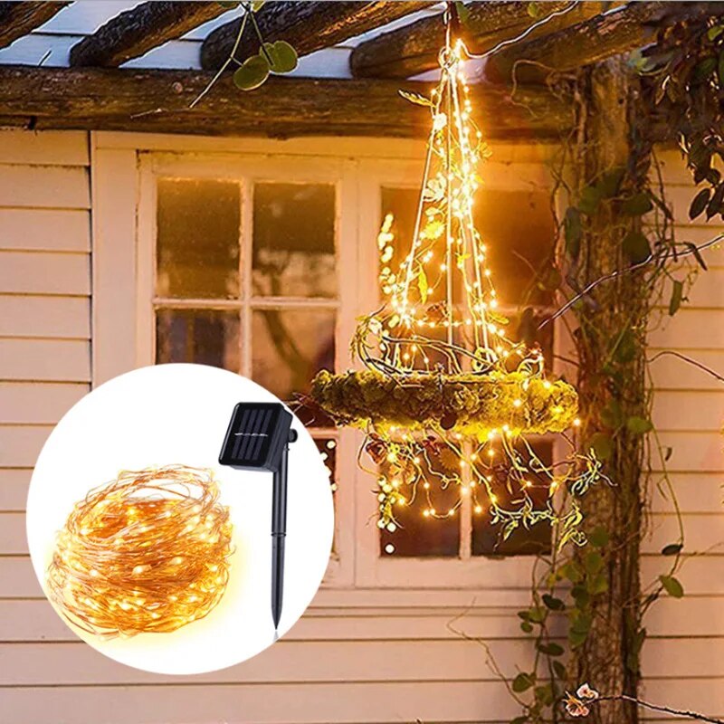 100 LED Solar Fairy Waterproof - Outdoor Power For Christmas Lights ulasan dan harga