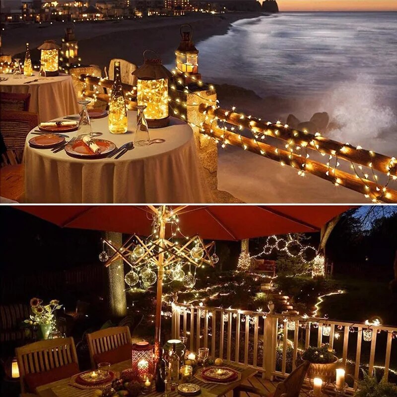 100 LED Solar Fairy Waterproof - Outdoor Power For Christmas Lights ulasan dan harga