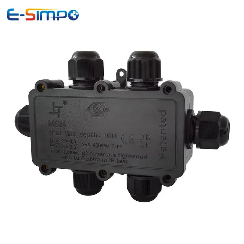 6Way 1IN5Out IP68 Underwater P - Outdoor Power Cable Junction Box ulasan dan harga