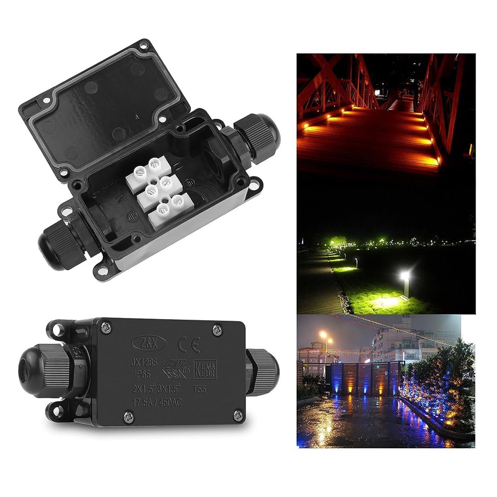 3pcs 2Way IP65 Waterproof Outd - Outdoor Power Cable Junction Box ulasan dan harga